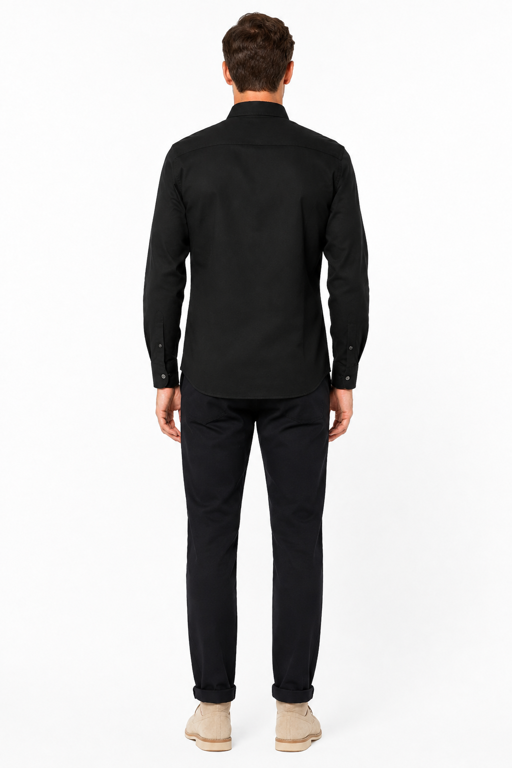 Men’s Premium Cotton Full Sleeve Formal Office Shirt – Black
