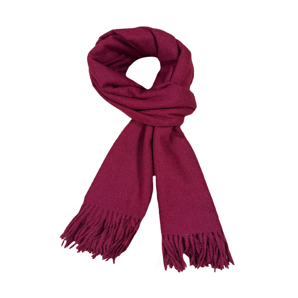 Unisex Plain Soft Warm Scarf – Burgundy