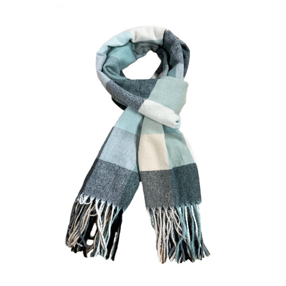 Check Tartan Scarf – Blue Multi-Colour
