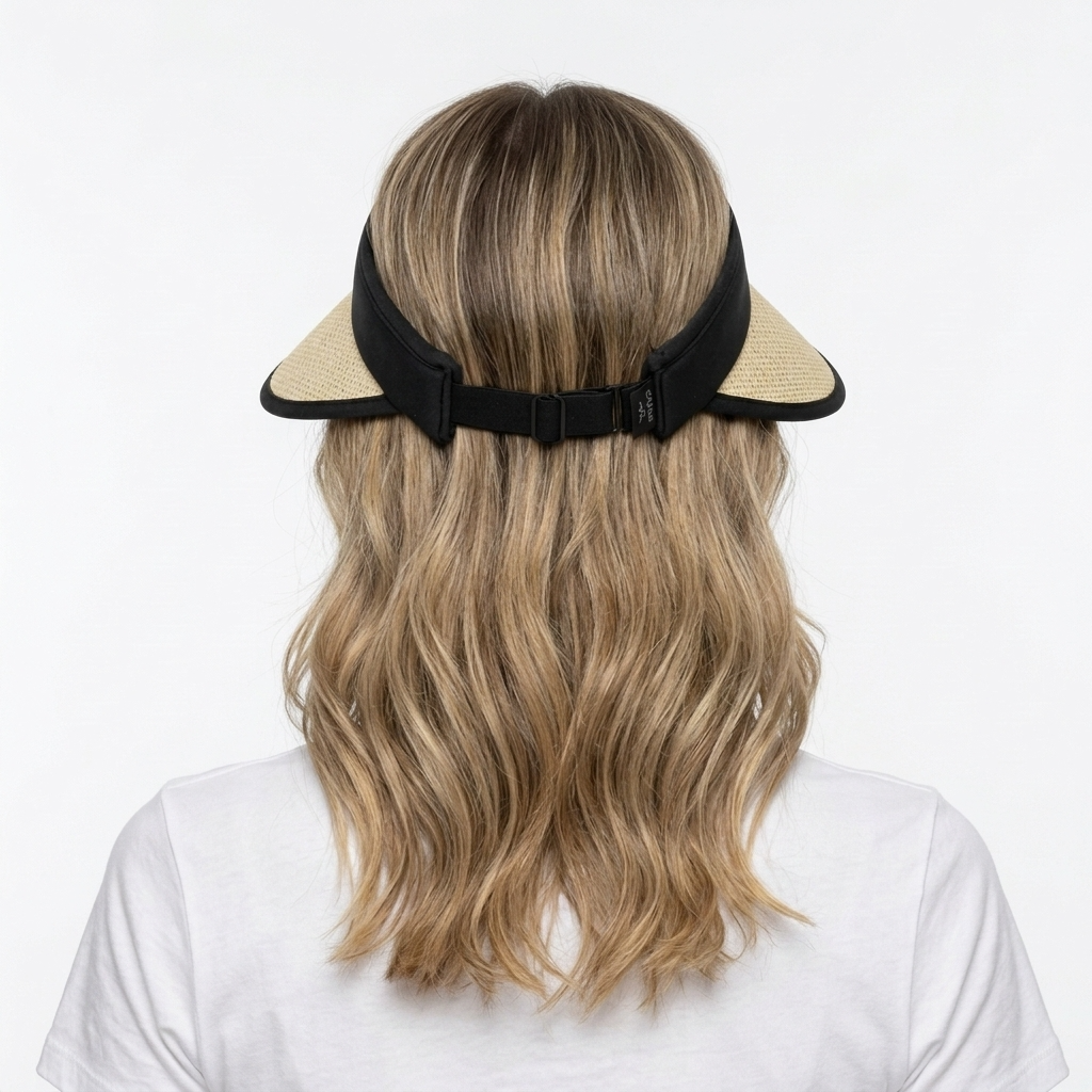 Women's Wide Brim Straw Sun Visor – Cream