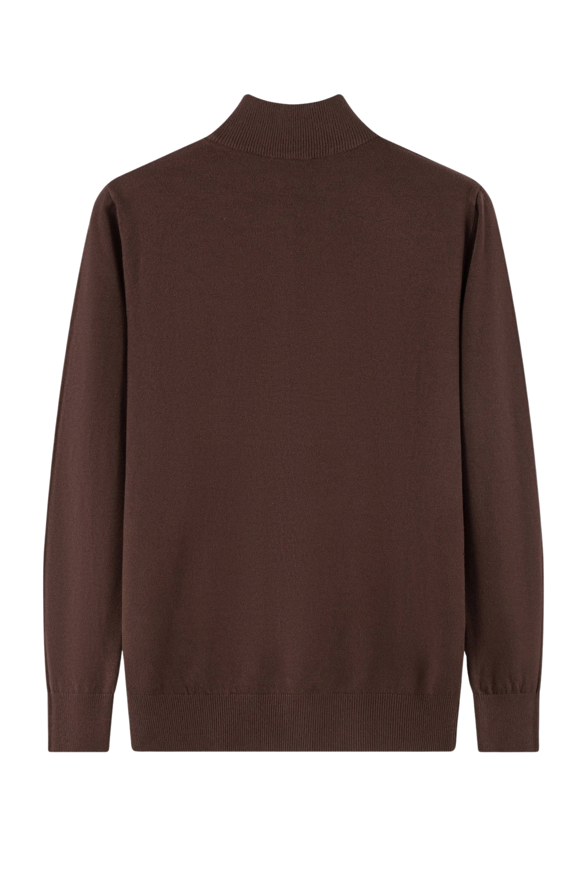 Lazy Crazy London Men's Quarter Zip Jumper - Dark Brown