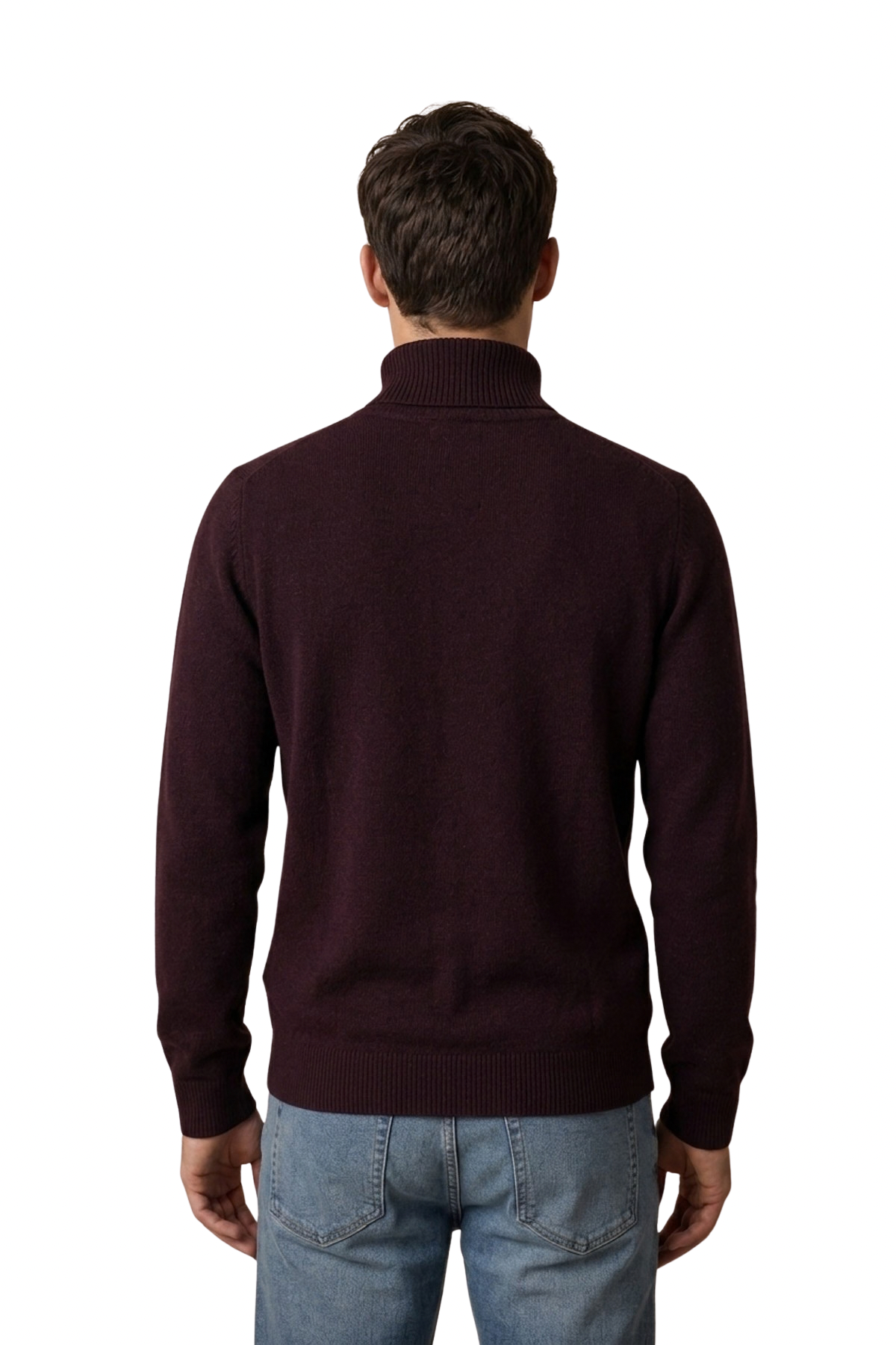Lazy Crazy London Men's Quarter Zip Jumper - Maroon
