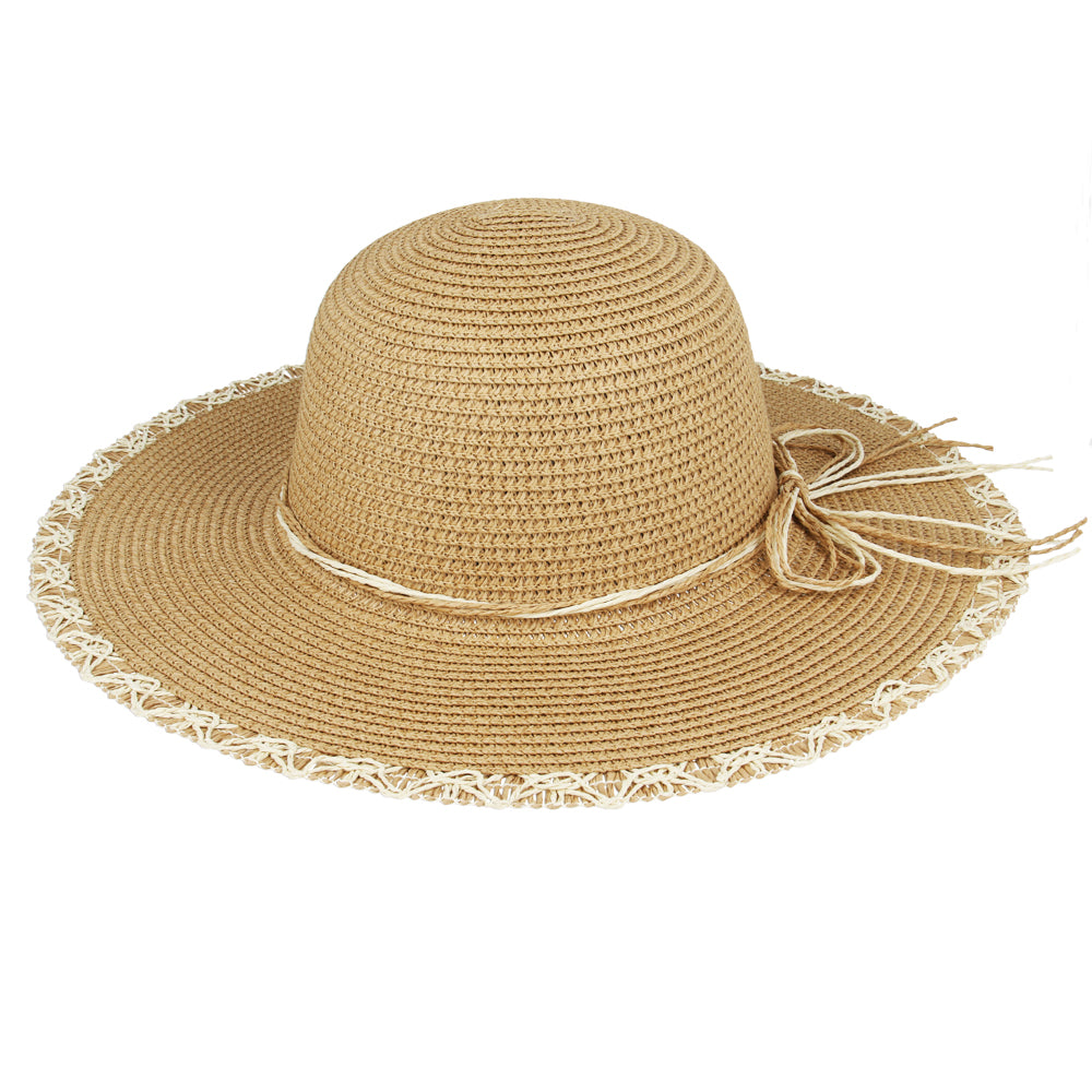 Women's Wide Brim Straw Floppy Sun Hat, Elegant Style, Summer Beach & Vacation