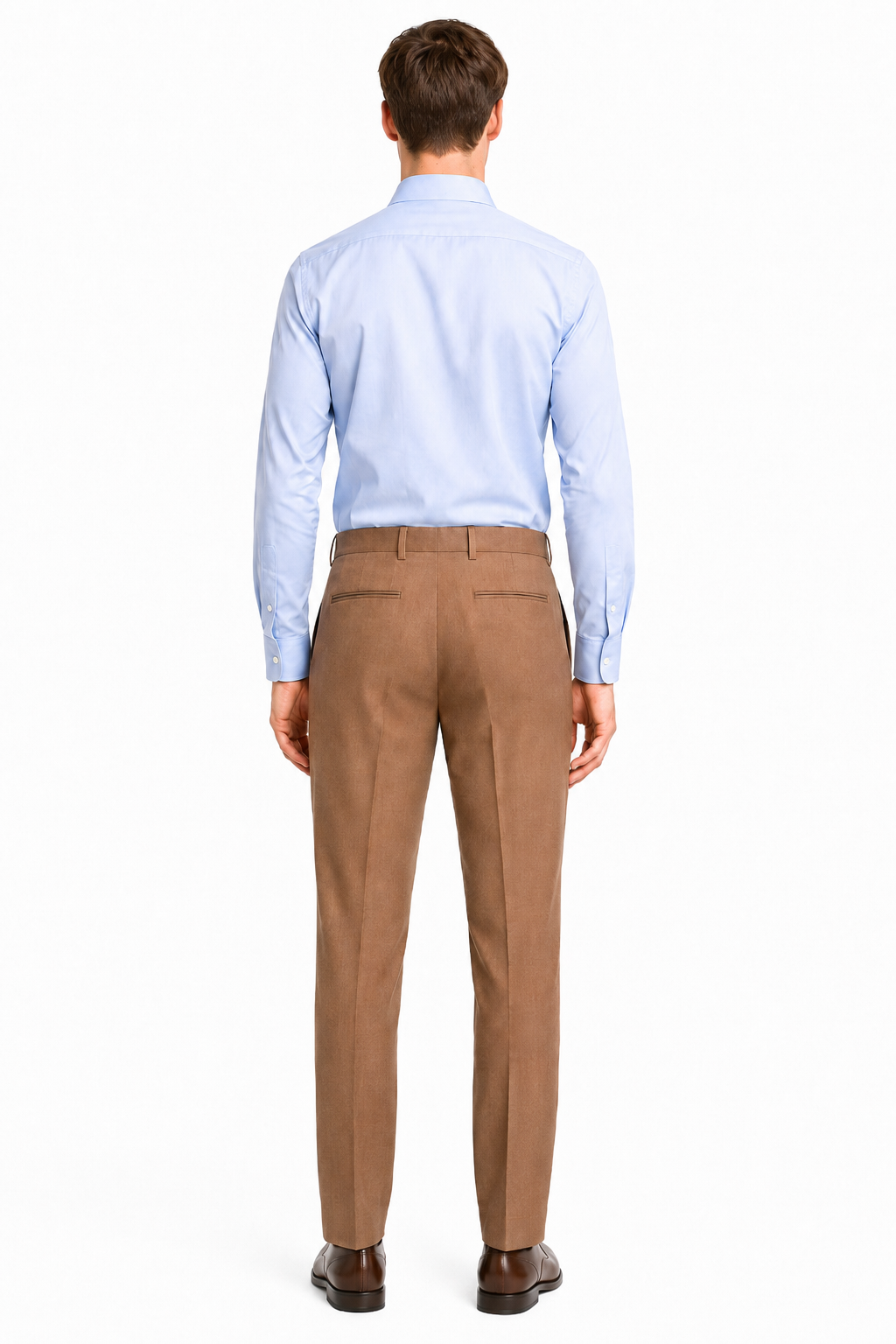Men’s Premium Linen Office Trousers – Brown