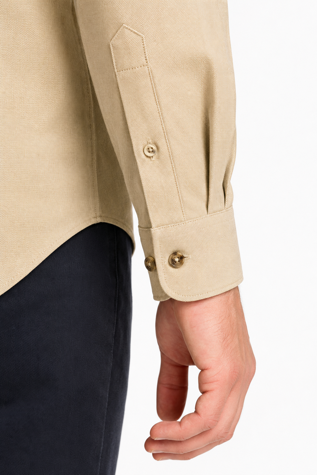 Men’s Premium Cotton Full Sleeve Formal Office Shirt – Beige