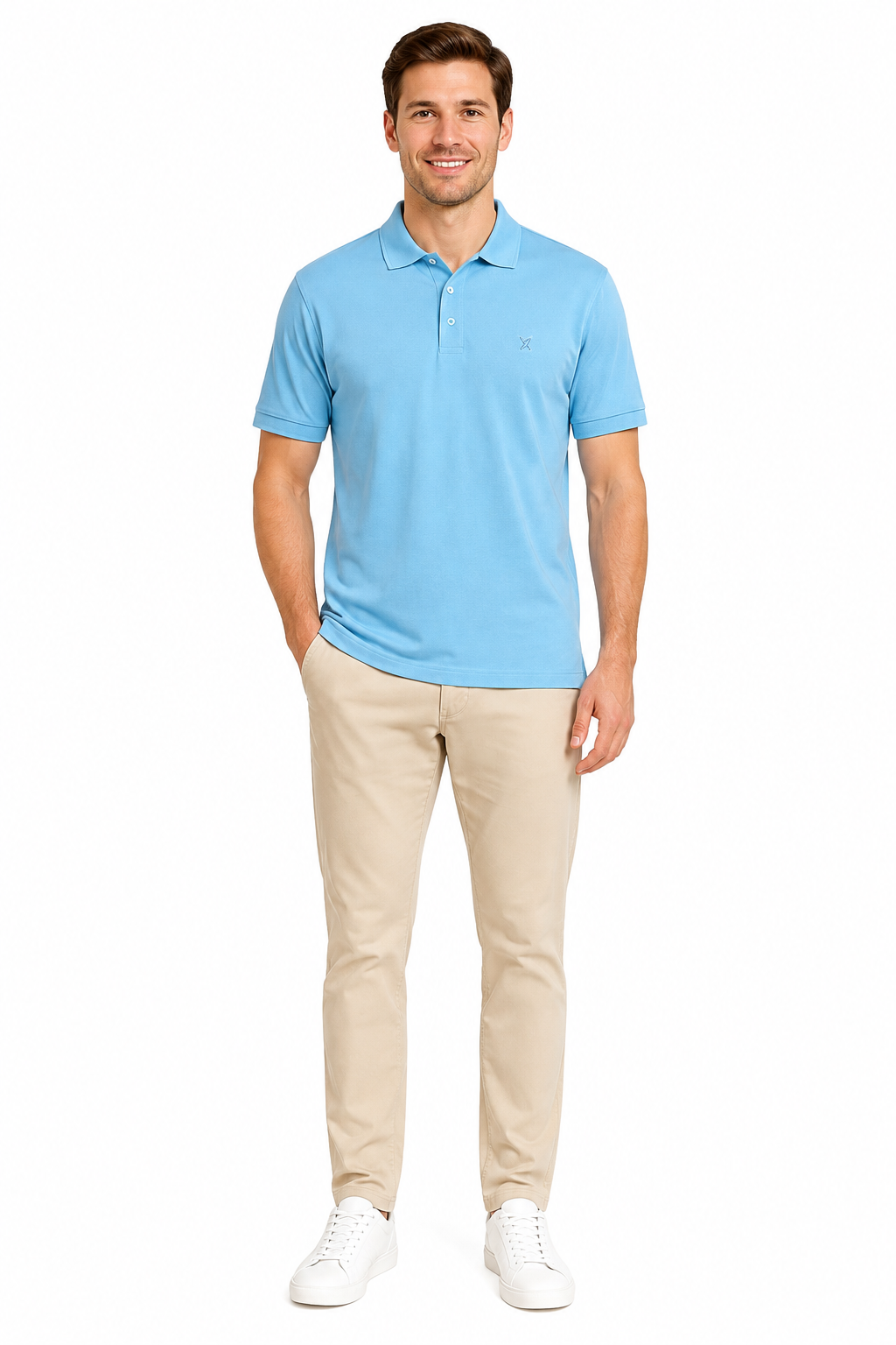 Men’s Premium Polo Shirt – Sky Blue