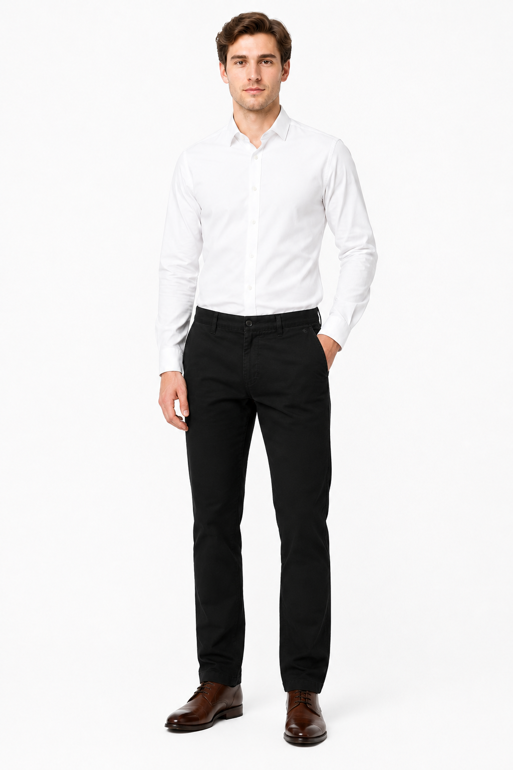 Men’s Premium Stretch Cotton Chinos – Black