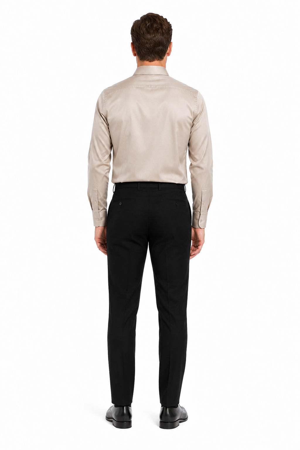 Men’s Premium Full Sleeve Satin Shirt – Beige
