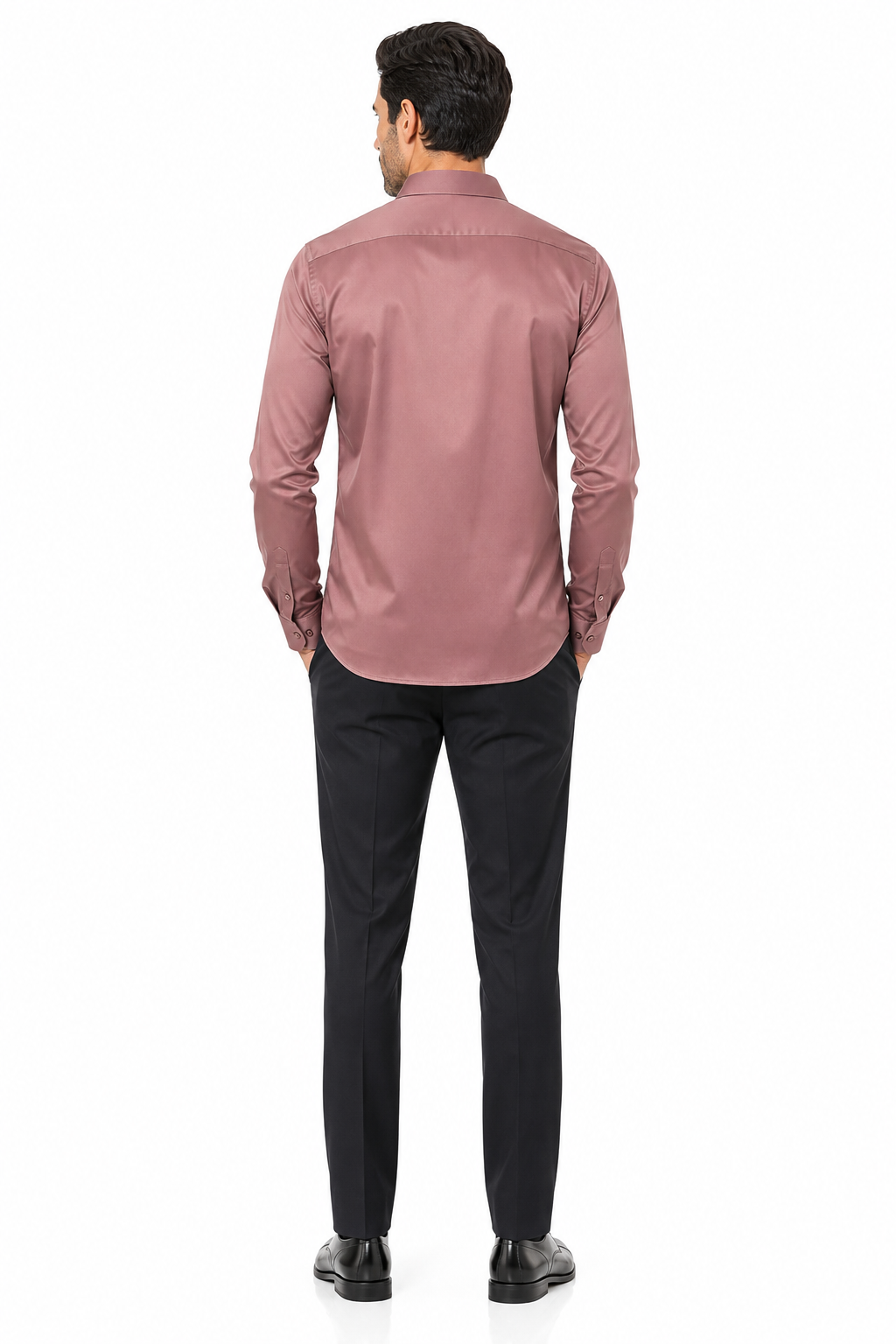 Men’s Premium Full Sleeve Satin Shirt – Pink