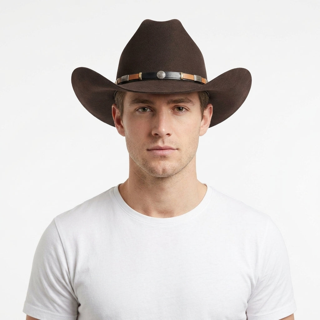 Men’s Gladwin Bond Western Classic Cattleman Pure Wool Cowboy Hat – Brown