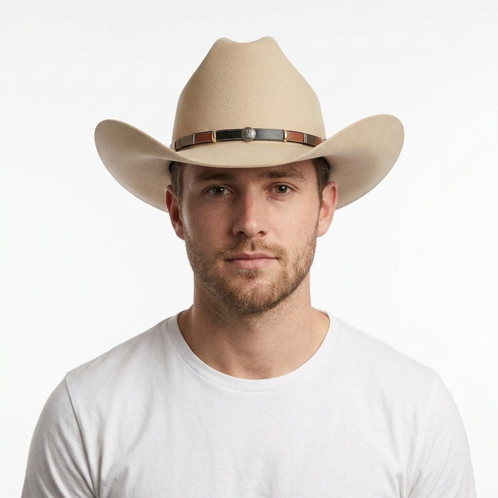 Men’s Gladwin Bond Western Classic Cattleman Pure Wool Cowboy Hat – Tan