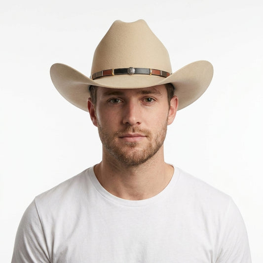 Men’s Gladwin Bond Western Classic Cattleman Pure Wool Cowboy Hat – Tan