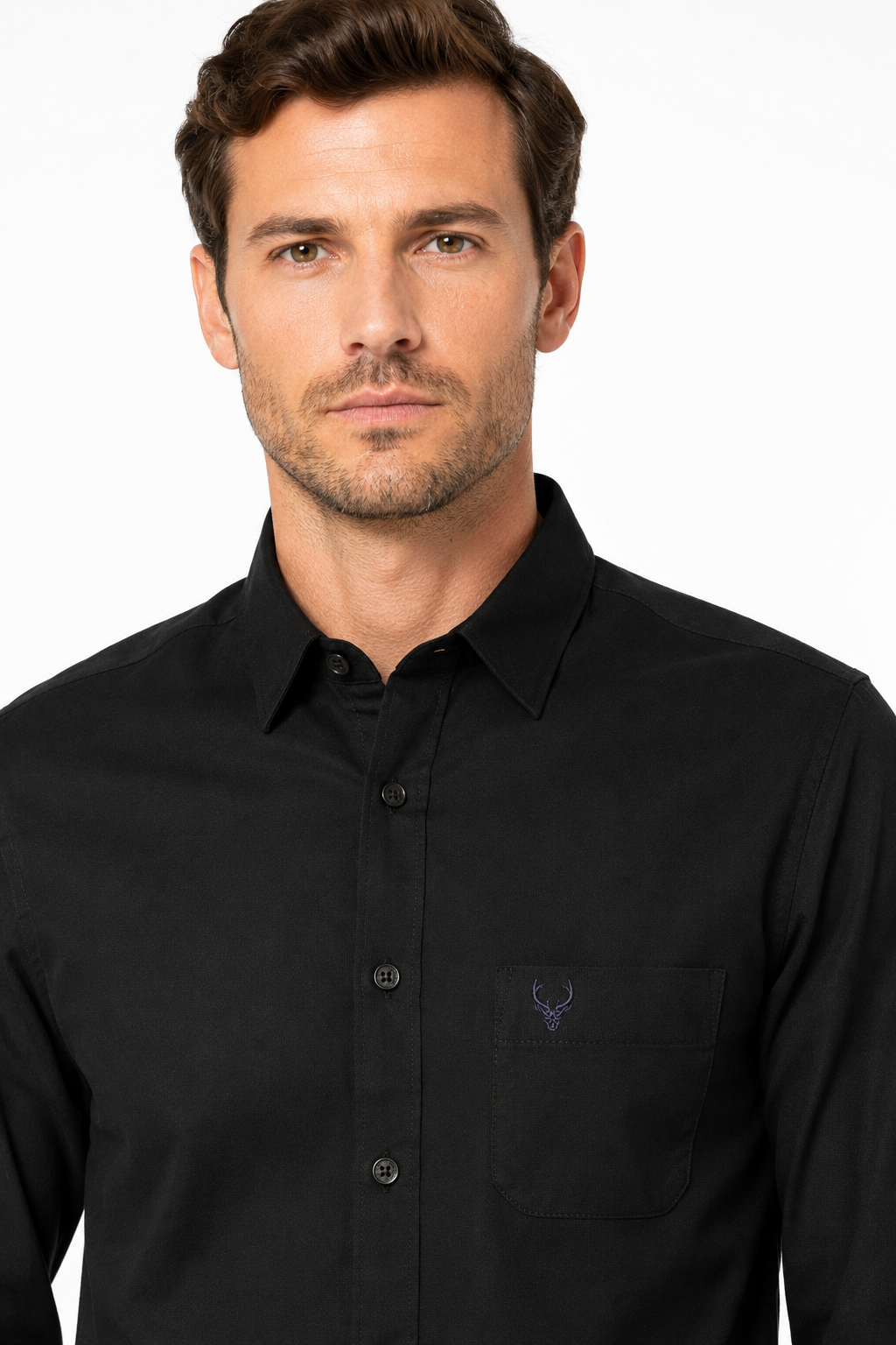 Men’s Premium Cotton Full Sleeve Formal Office Shirt – Black