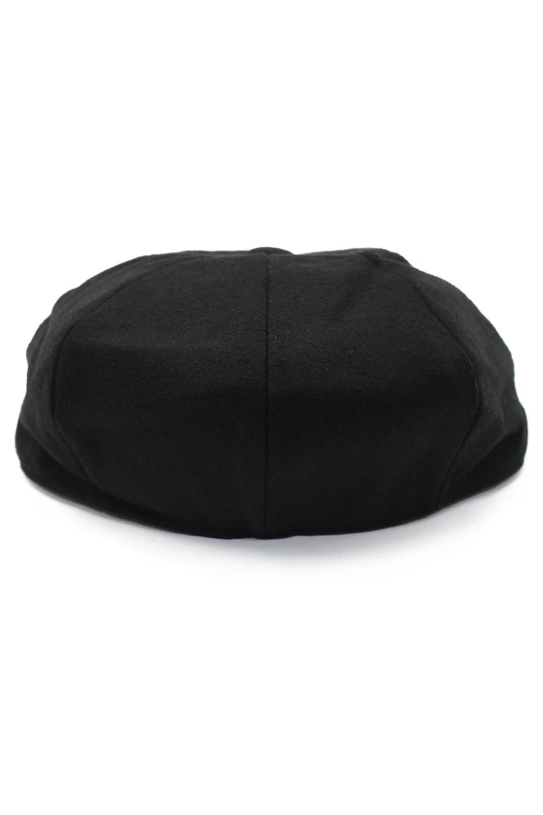 Peaky Blinder Wool Blend Newsboy Gatsby Cap - Black