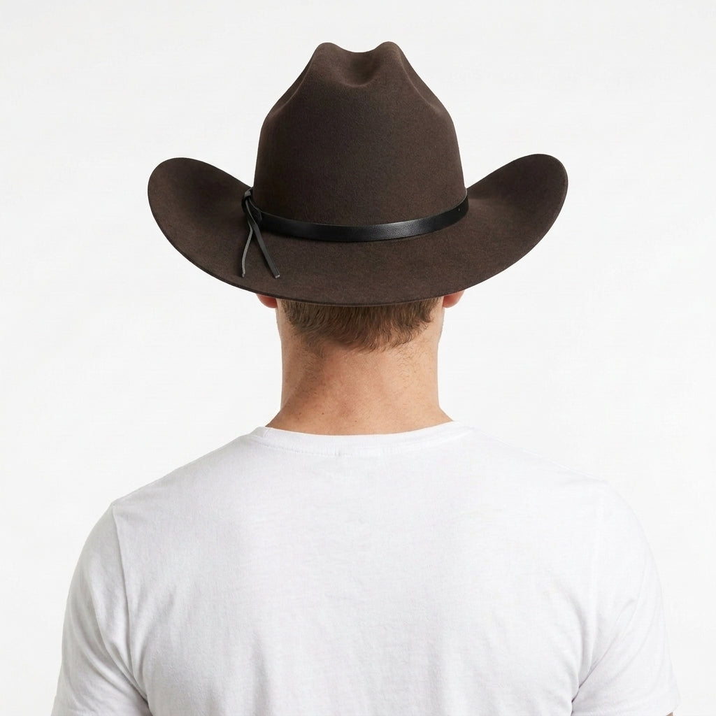 Men’s Gladwin Bond Western Classic Cattleman Pure Wool Cowboy Hat – Brown