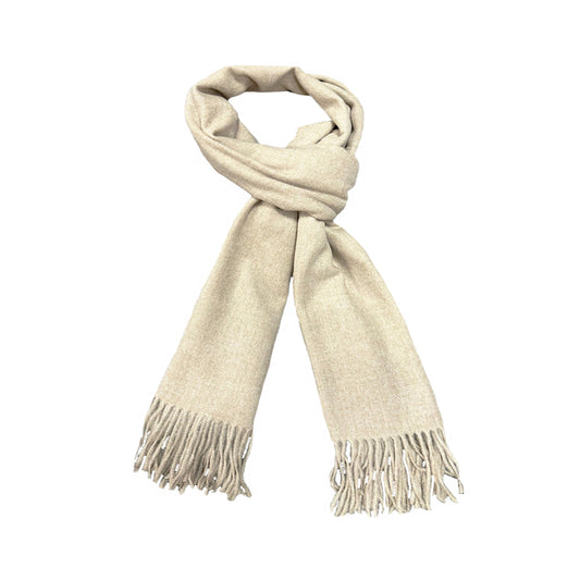 Unisex Plain Soft Warm Scarf – Beige