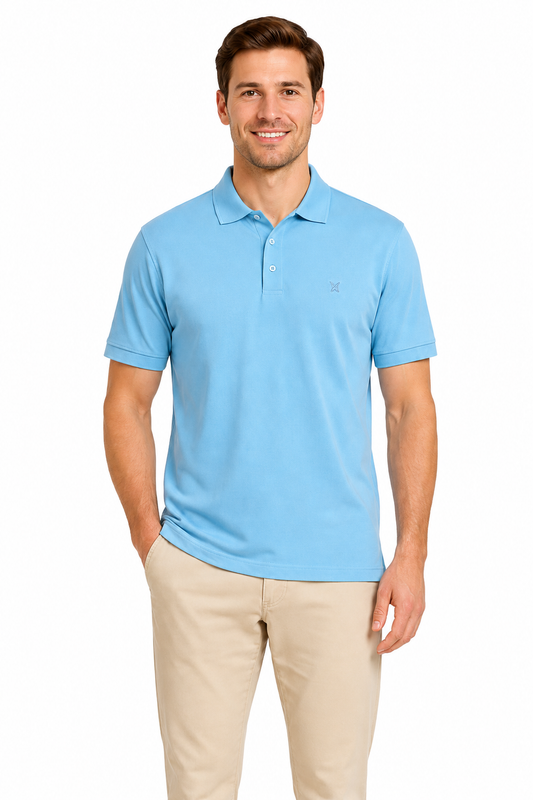 Men’s Premium Polo Shirt – Sky Blue