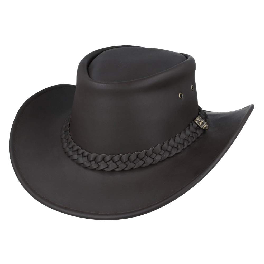 Gladwin Bond Australian Style Buffalo Leather Cowboy Hat – Brown