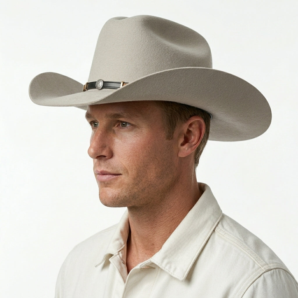 Men’s Gladwin Bond Western Classic Cattleman Pure Wool Cowboy Hat – Sand