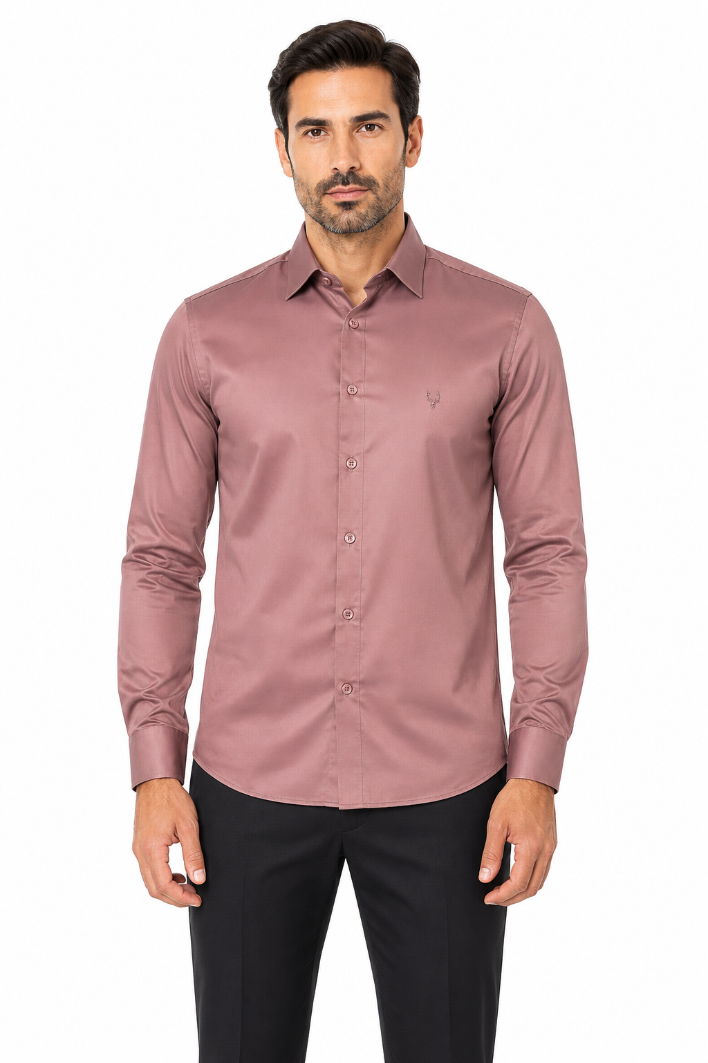 Men’s Premium Full Sleeve Satin Shirt – Pink