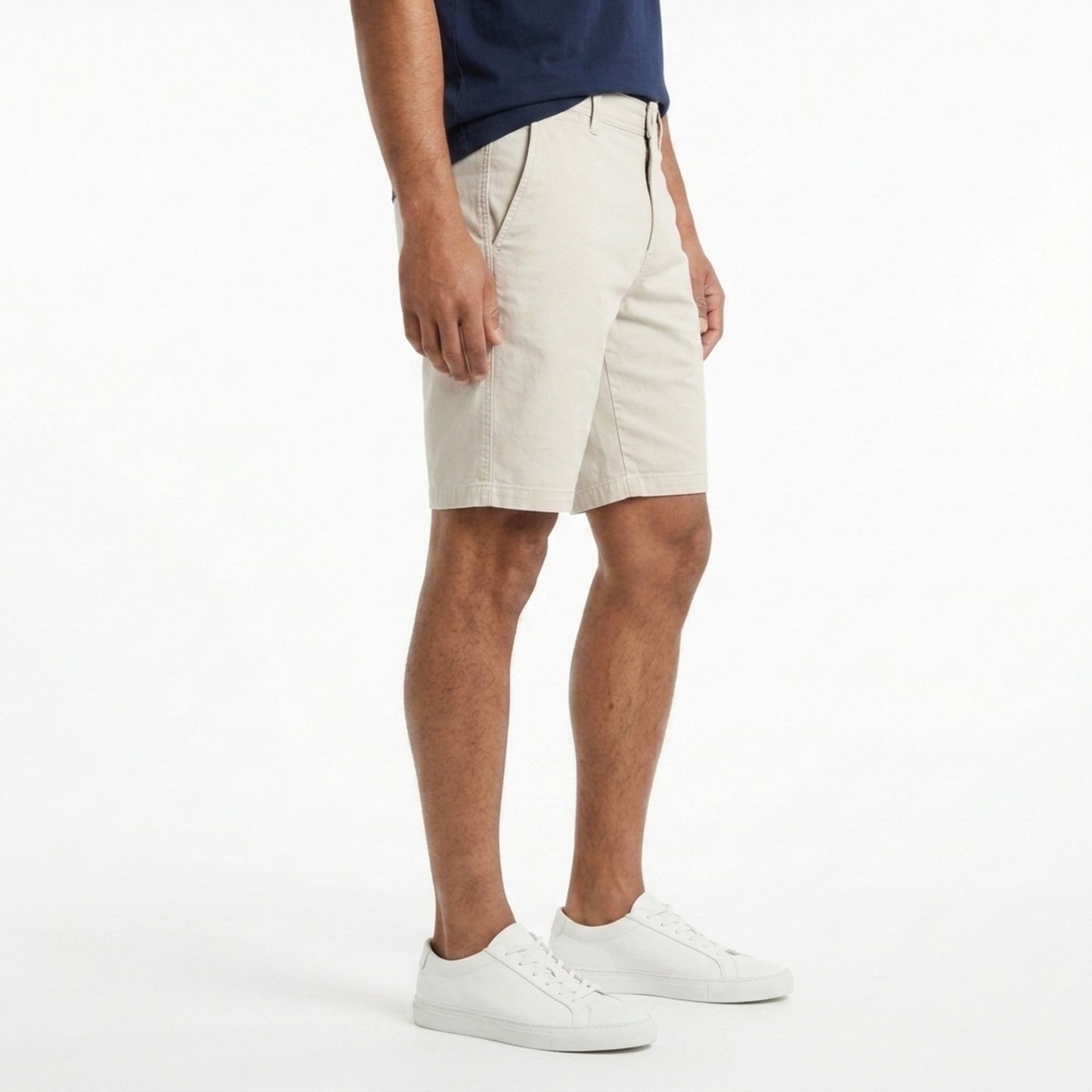 Men’s 100% Cotton Casual Shorts – Breathable, Lightweight Summer Wear with Pocket beige