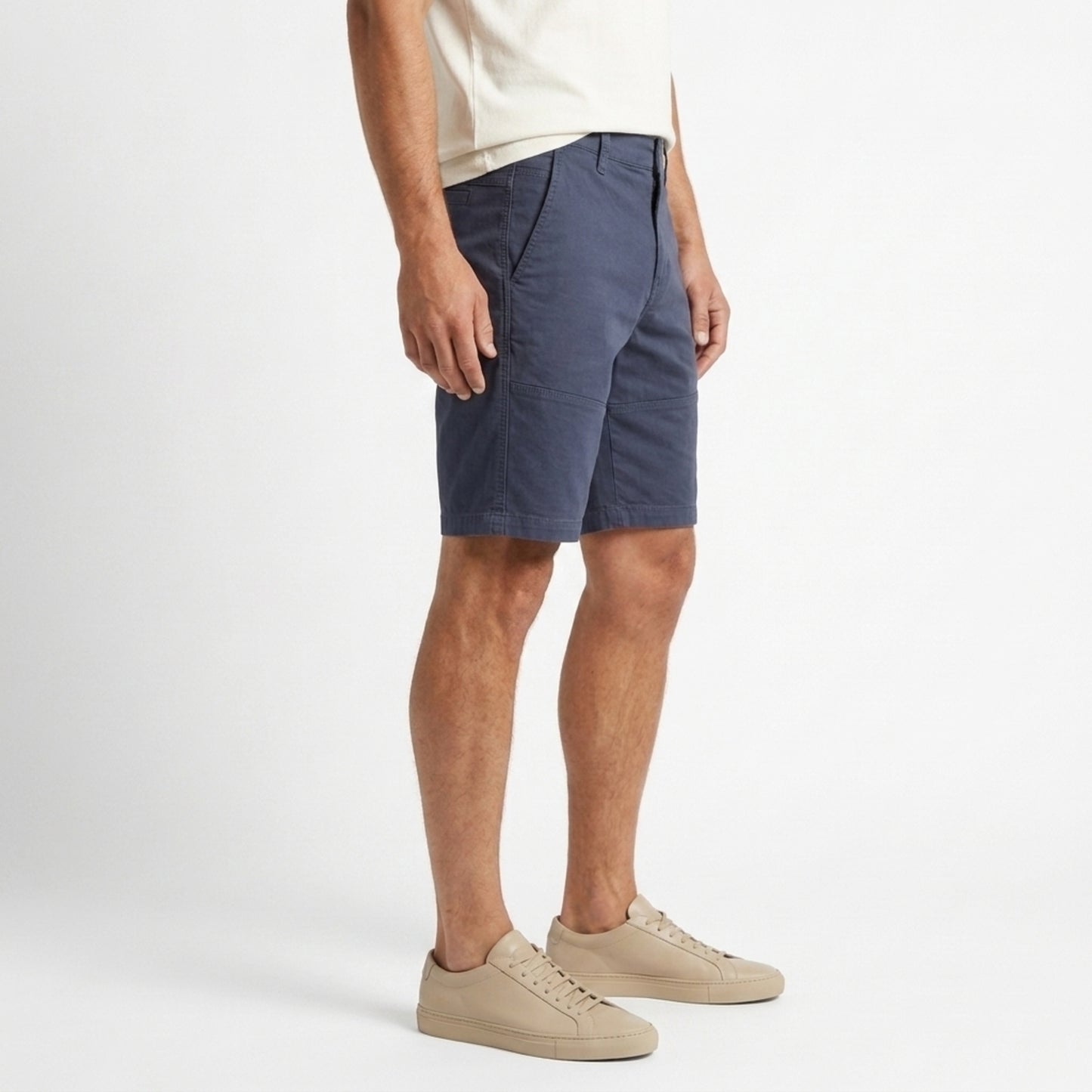 Men’s 100% Cotton Casual Shorts – Breathable, Lightweight Summer Wear with Pocket blue