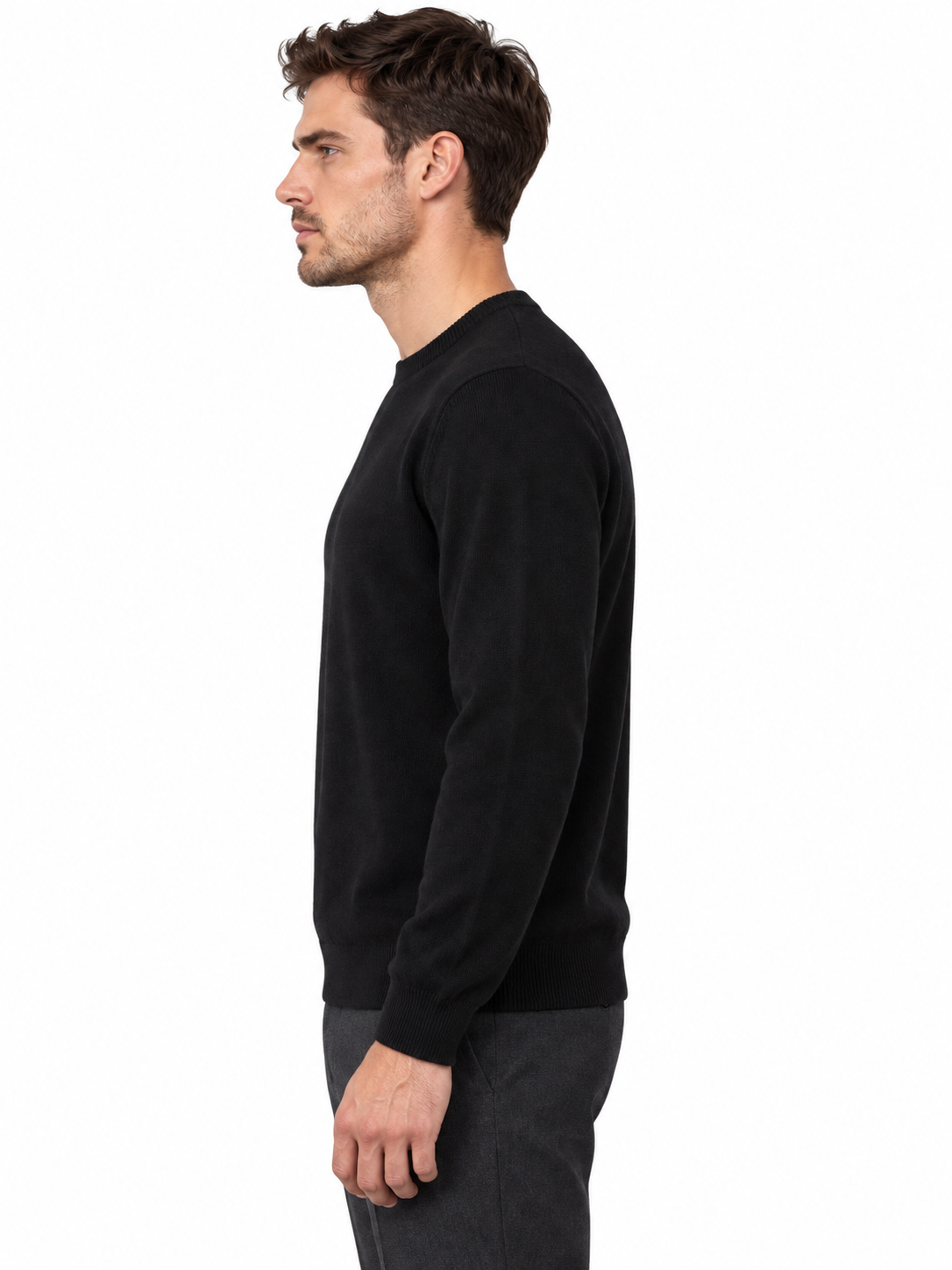 Lazy Crazy London Men's Crew Neck Jumper - Black