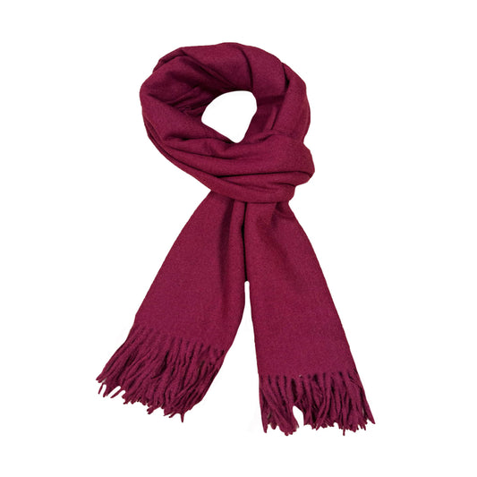 Unisex Plain Soft Warm Scarf – Burgundy