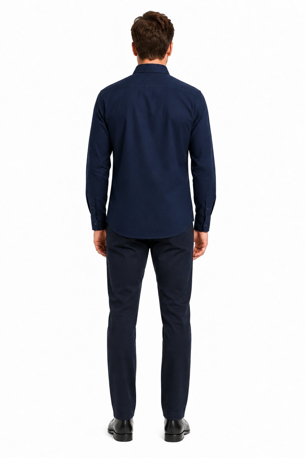 Men’s Premium Cotton Full Sleeve Formal Office Shirt – Navy