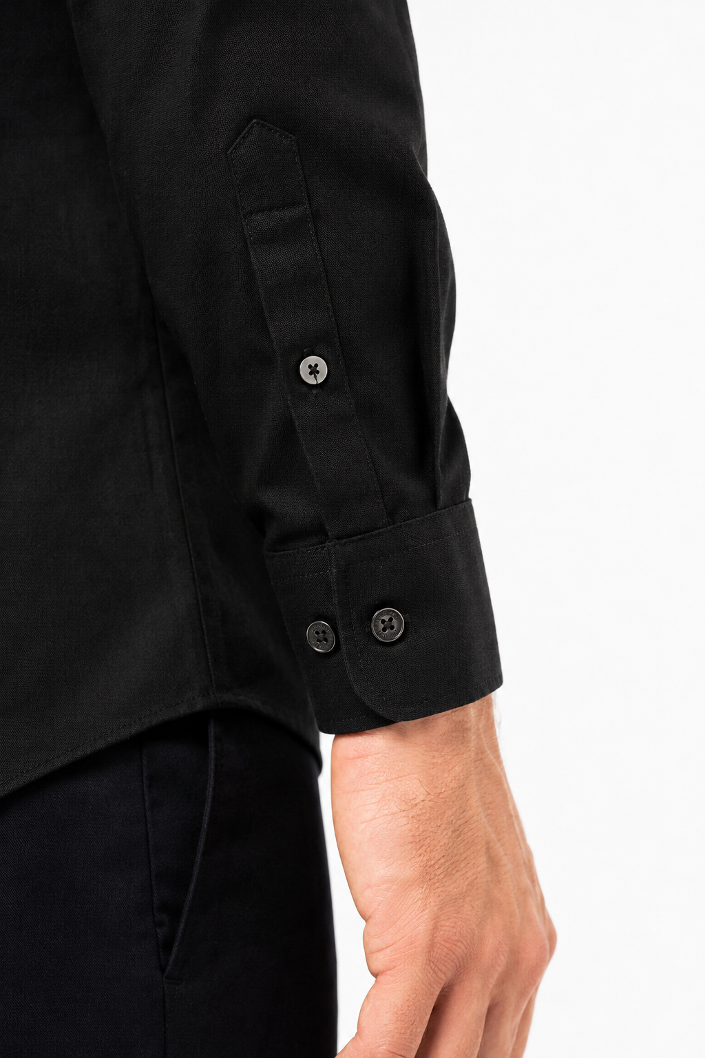 Men’s Premium Cotton Full Sleeve Formal Office Shirt – Black
