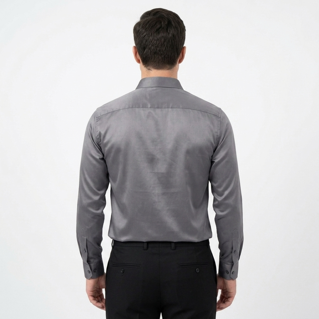 Men’s Soft Satin Full-Sleeve Casual & Party Wear Shirt – Dark Grey