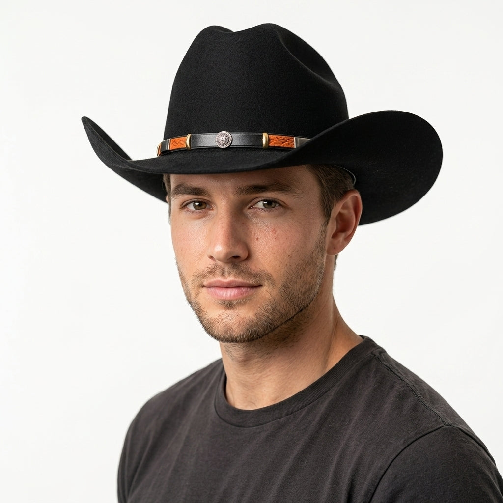 Men's Gladwin Bond Western Classic Cattleman Pure Wool Cowboy Hat – Black