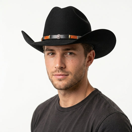 Men's Gladwin Bond Western Classic Cattleman Pure Wool Cowboy Hat – Black