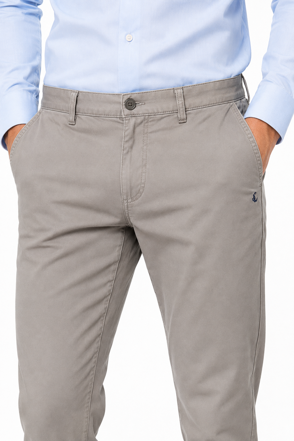 Men’s Premium Stretch Cotton Chinos – Grey