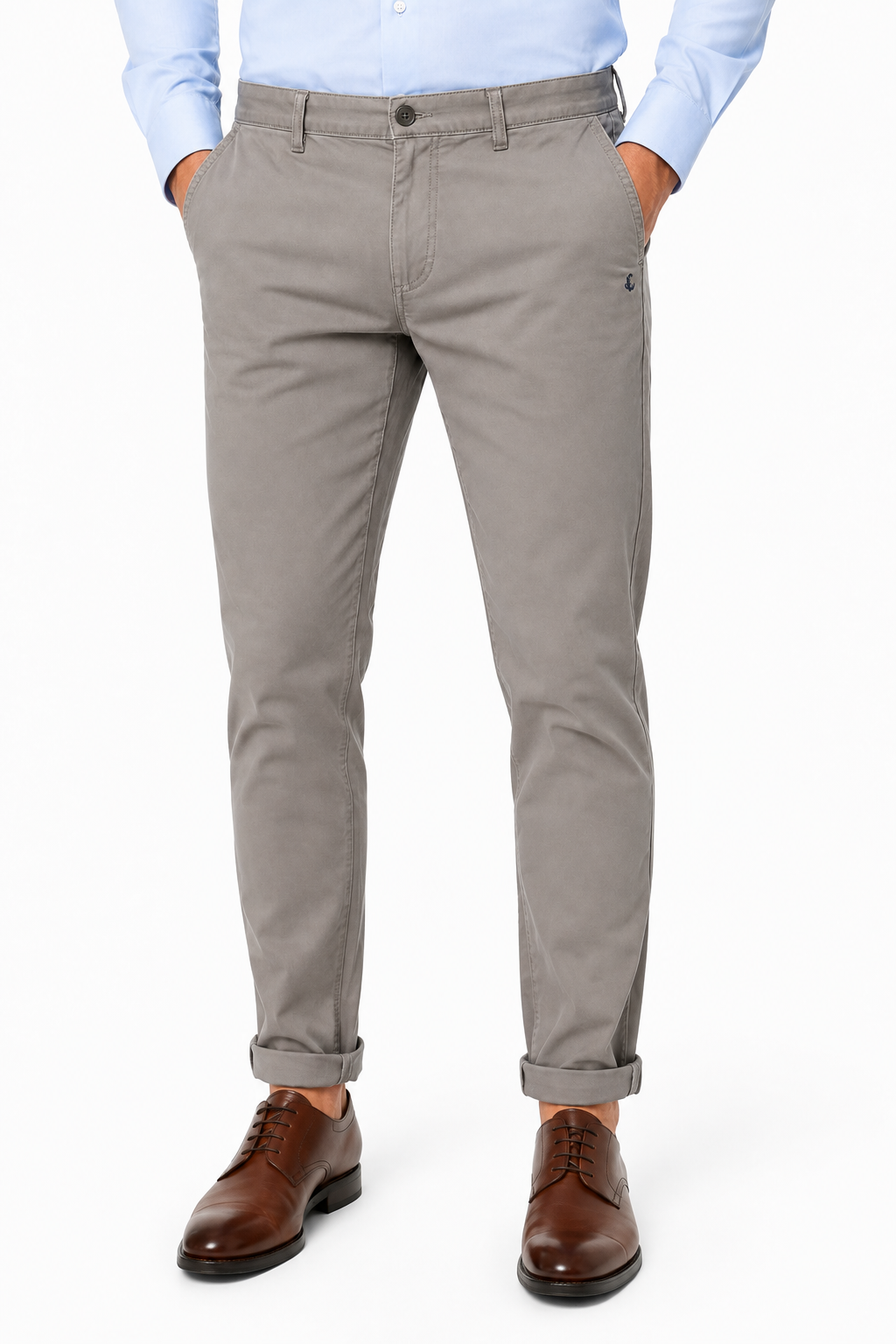 Men’s Premium Stretch Cotton Chinos – Grey