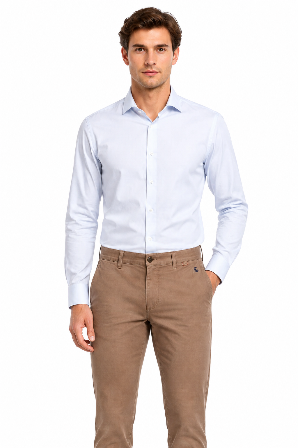 Men’s Premium Stretch Cotton Chinos – Brown