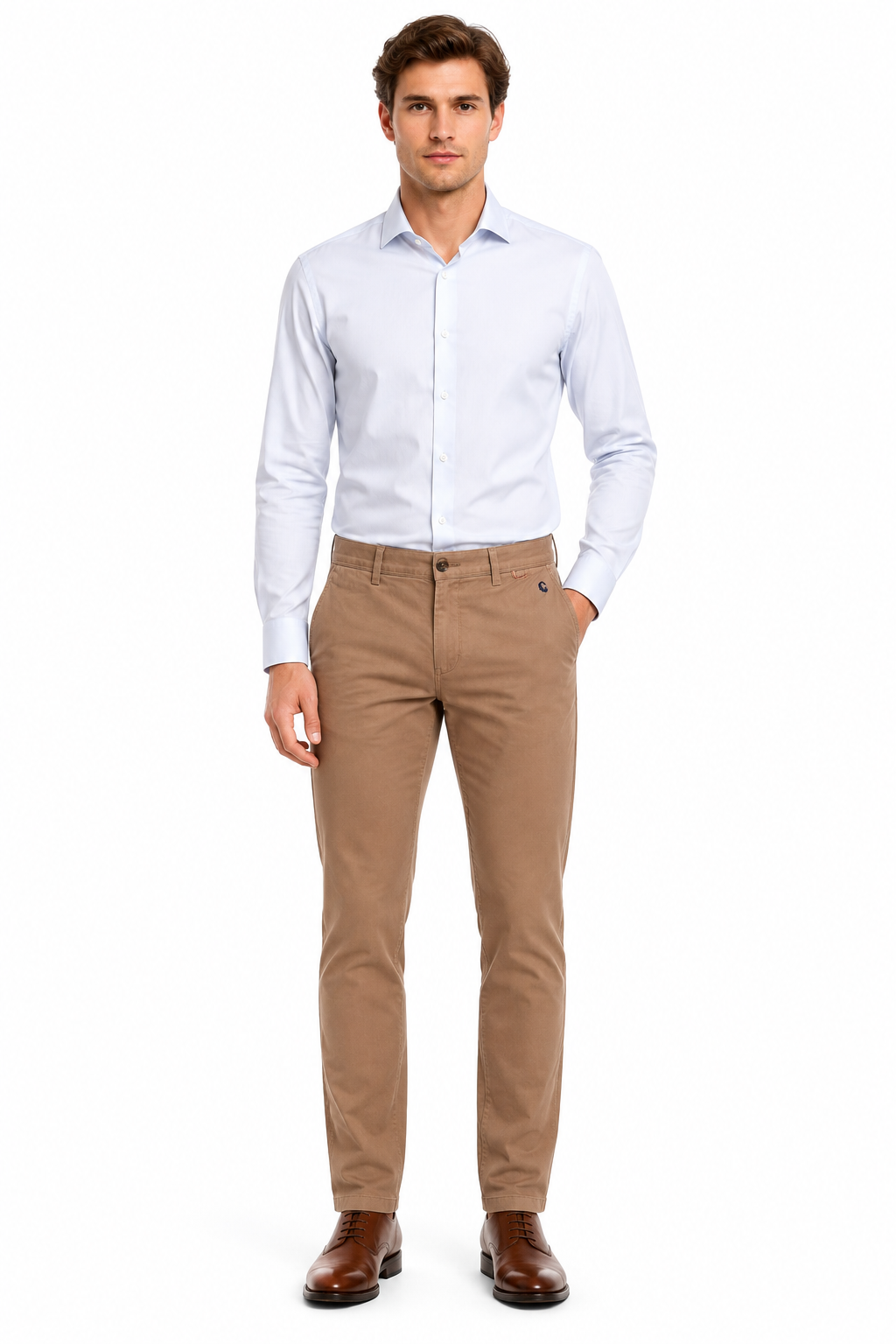 Men’s Premium Stretch Cotton Chinos – Brown