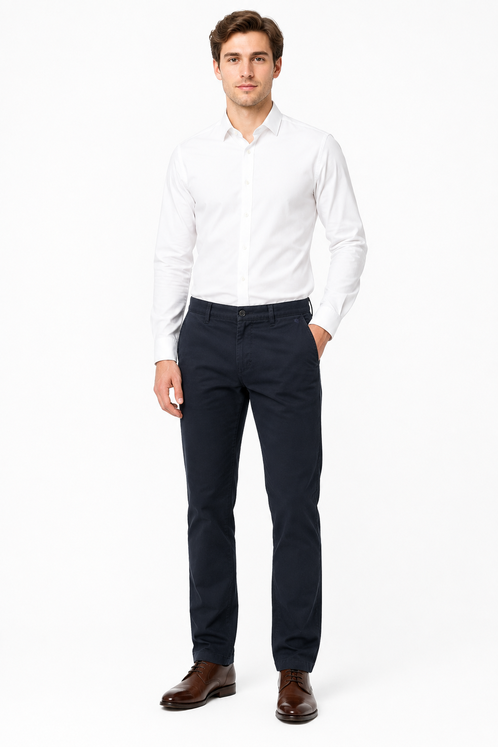 Men’s Premium Stretch Cotton Chinos – Navy