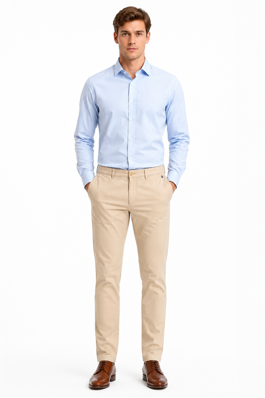 Men’s Premium Stretch Cotton Chinos – Beige