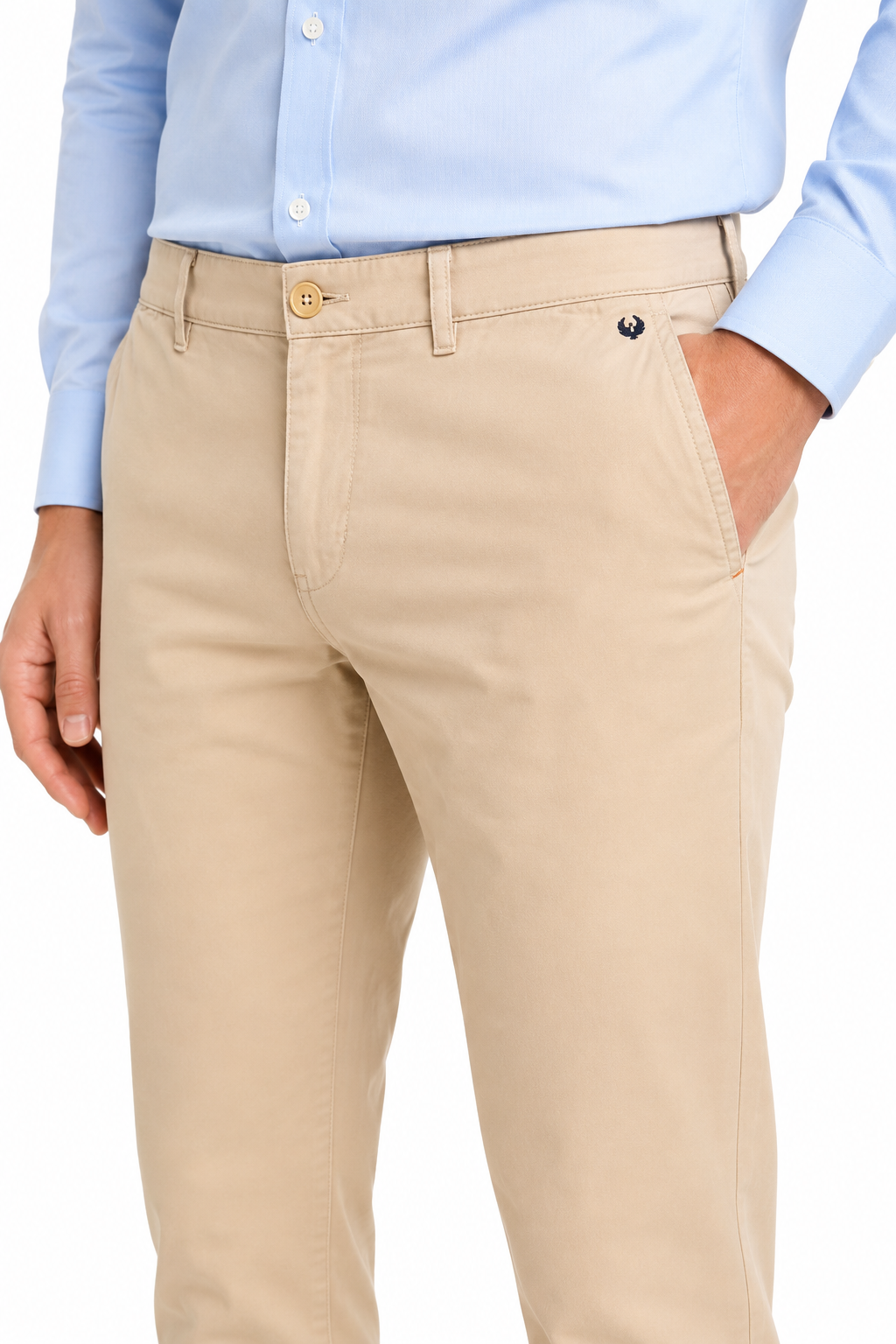 Men’s Premium Stretch Cotton Chinos – Beige