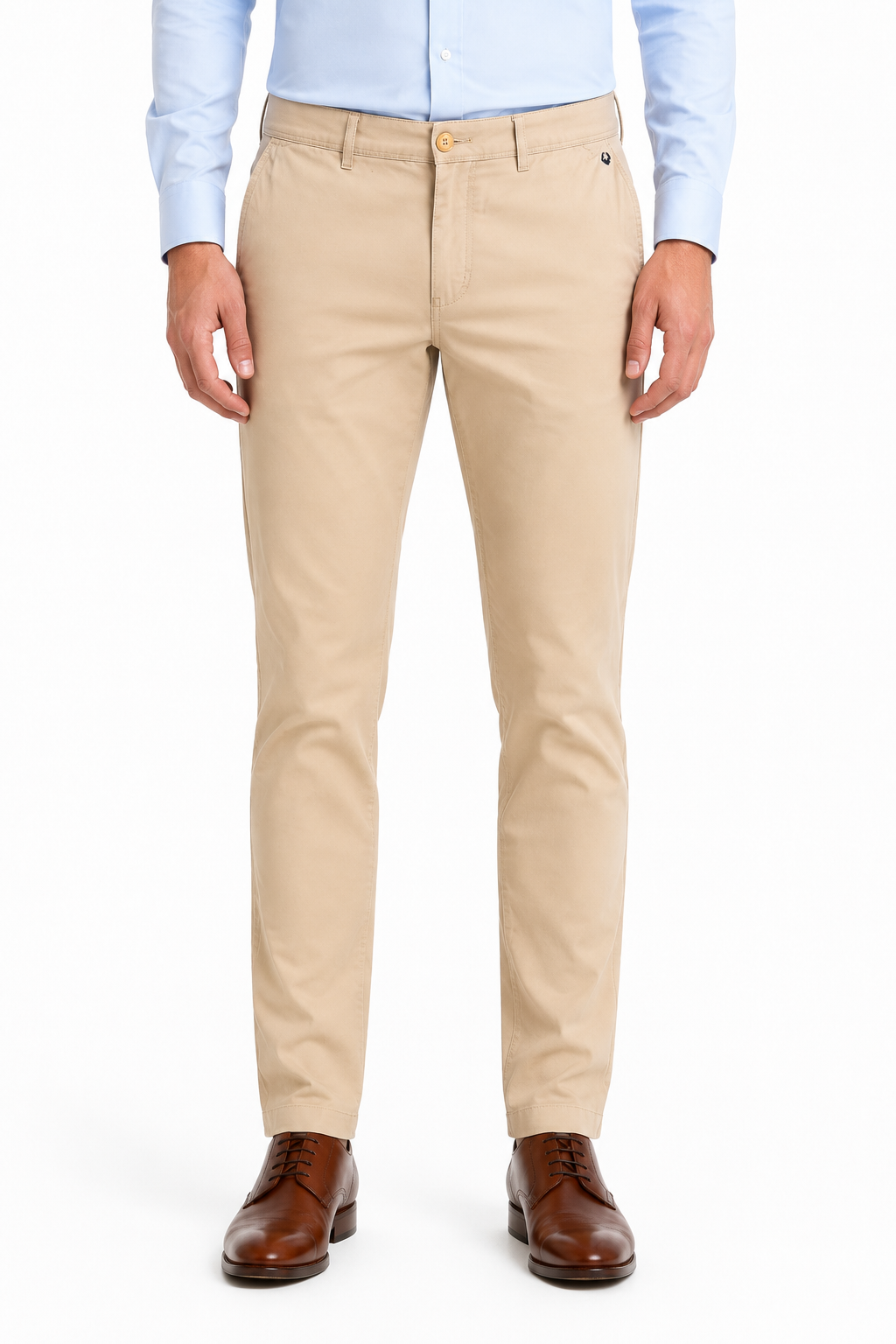 Men’s Premium Stretch Cotton Chinos – Beige