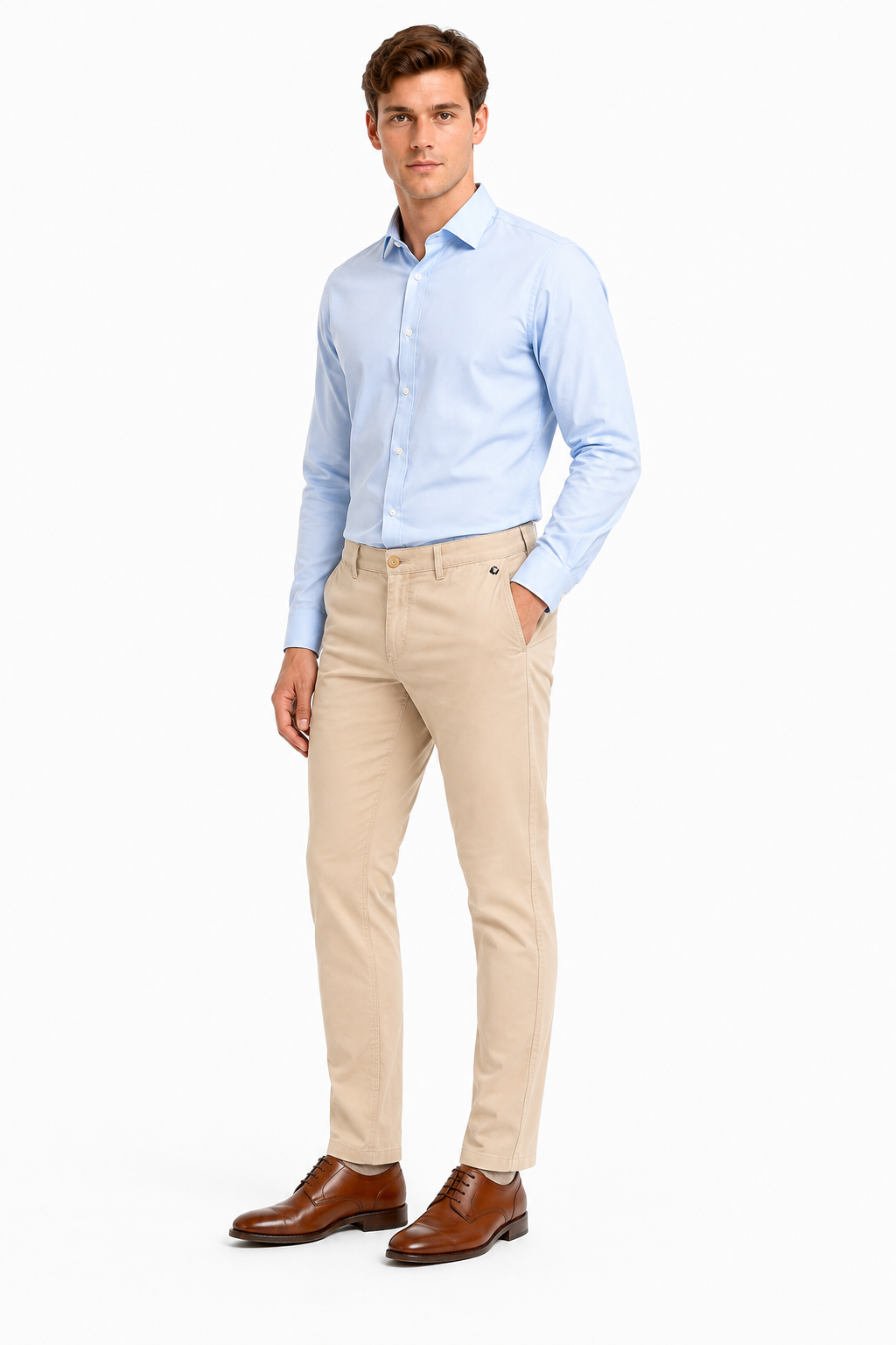 Men’s Premium Stretch Cotton Chinos – Beige
