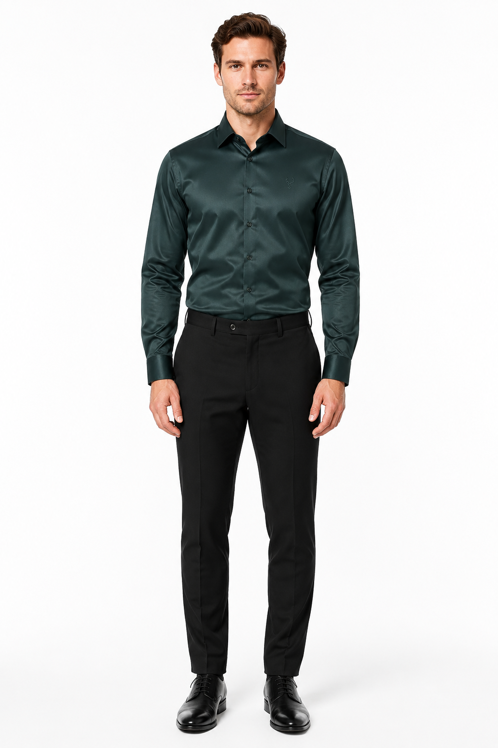 Men’s Premium Full Sleeve Satin Shirt – Green