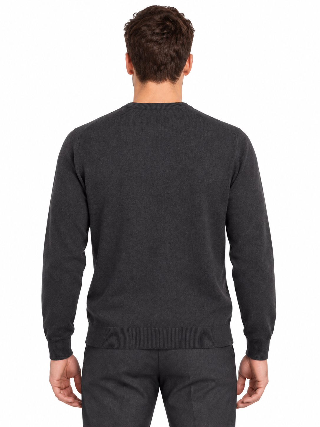 Lazy Crazy London Men's Crew Neck Jumper - Dark Grey