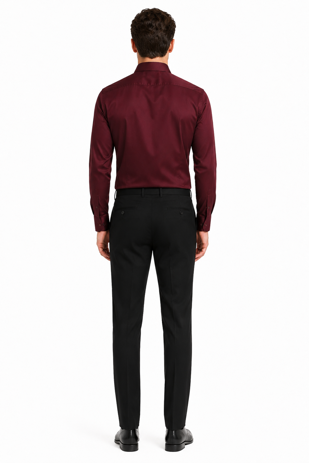 Men’s Premium Full Sleeve Satin Shirt – Maroon