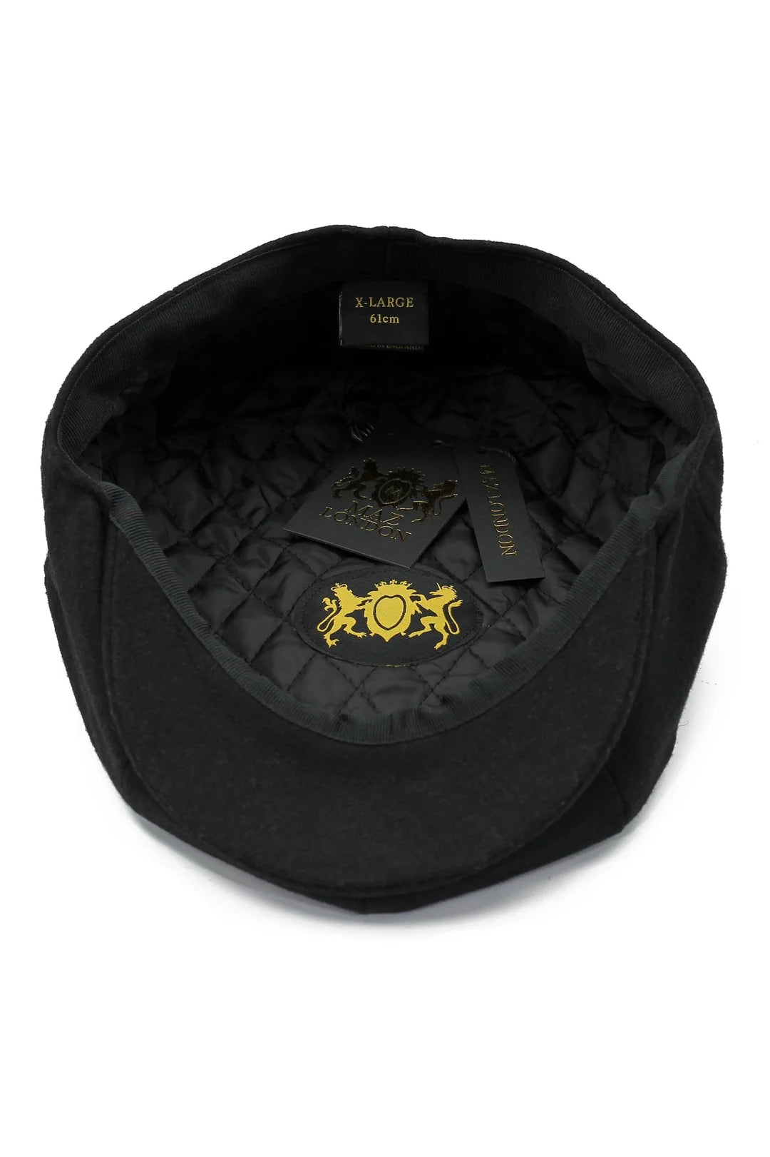 Peaky Blinder Wool Blend Newsboy Gatsby Cap - Black