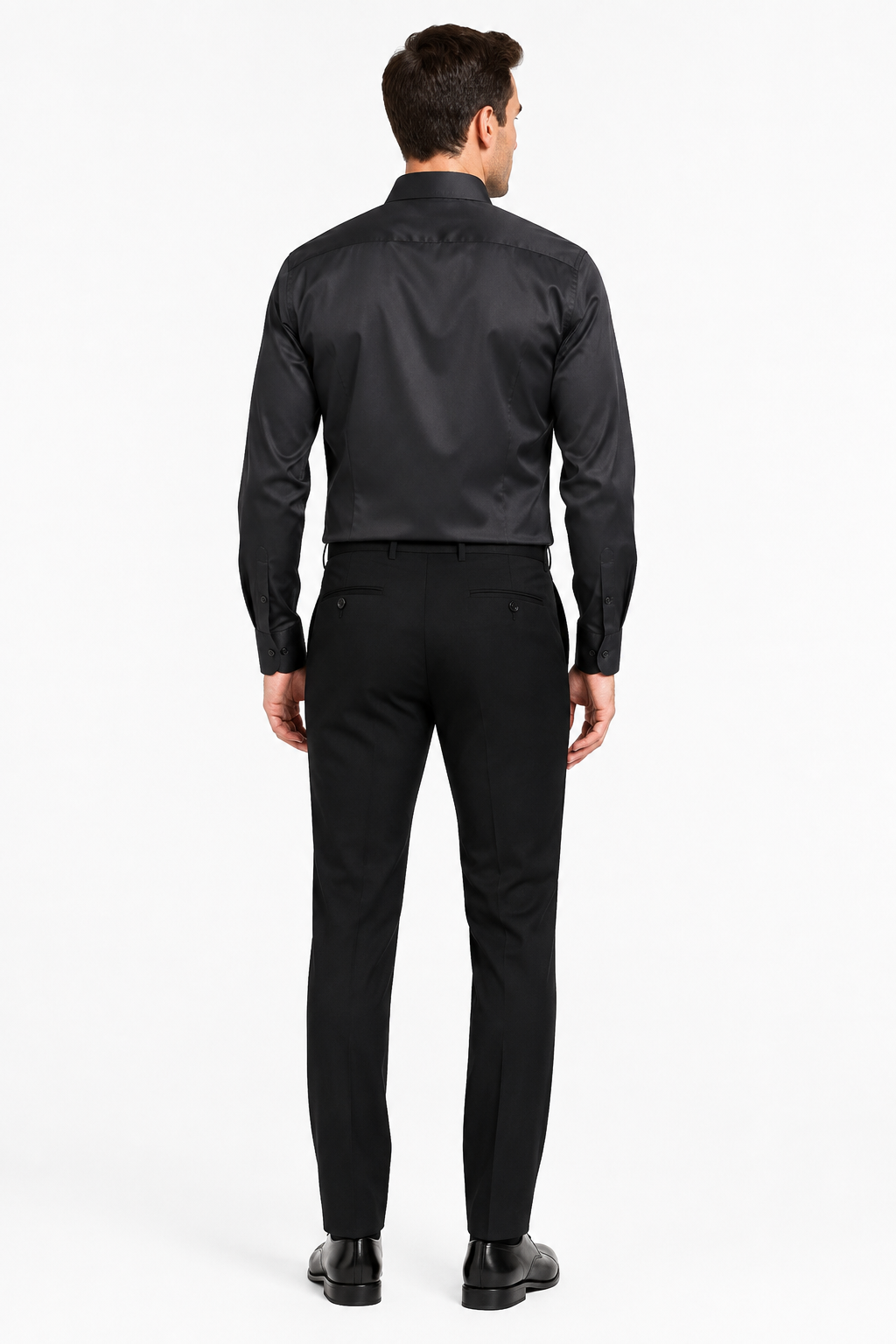 Men’s Premium Full Sleeve Satin Shirt – Charcoal