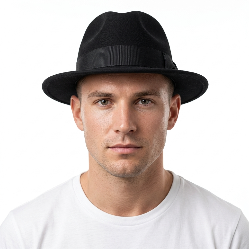Crushable Fedora 100% Wool Wide Brim Hat