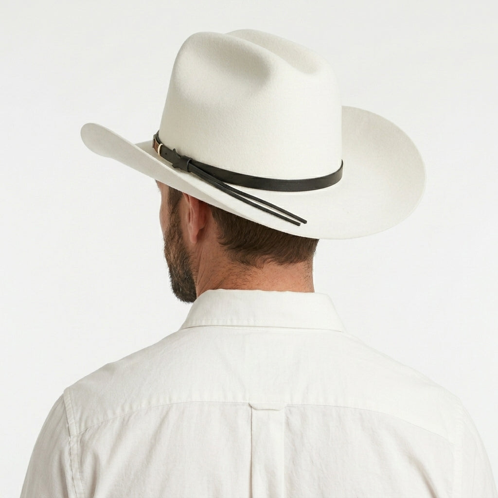 Men’s Gladwin Bond Western Classic Cattleman Pure Wool Cowboy Hat – White