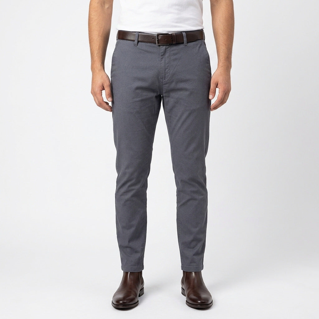 Men's Classic Linen Trousers – Dark Grey